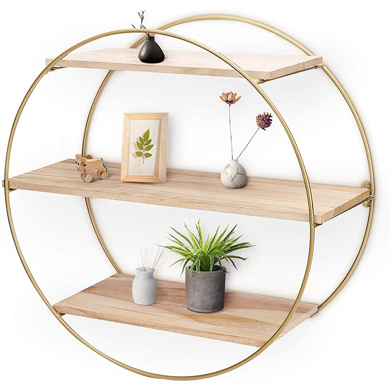 木製装飾丸棚装飾家具の設置